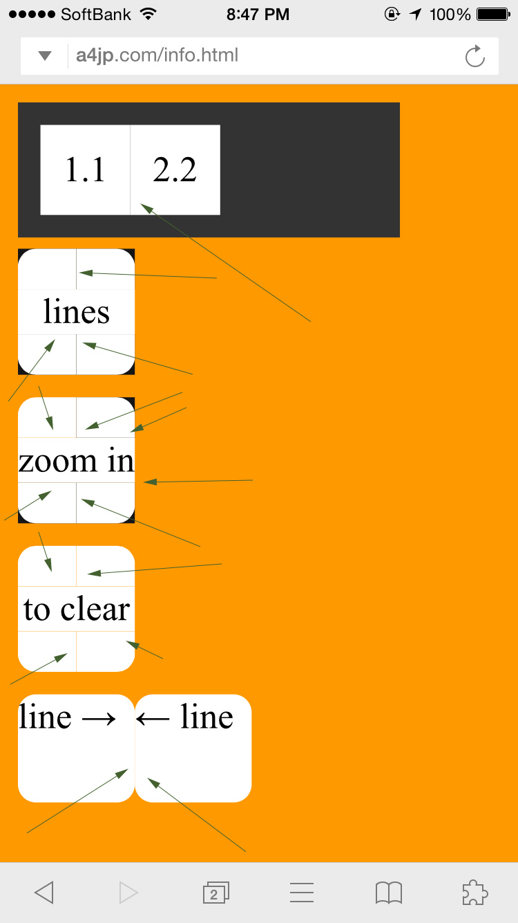 2010 Safari zoom bug - hairlines - subpixed rendering bug - fine lines - Safari - zoom in - divs - 2022 iPhone iPad Pro - iOS 16 bug