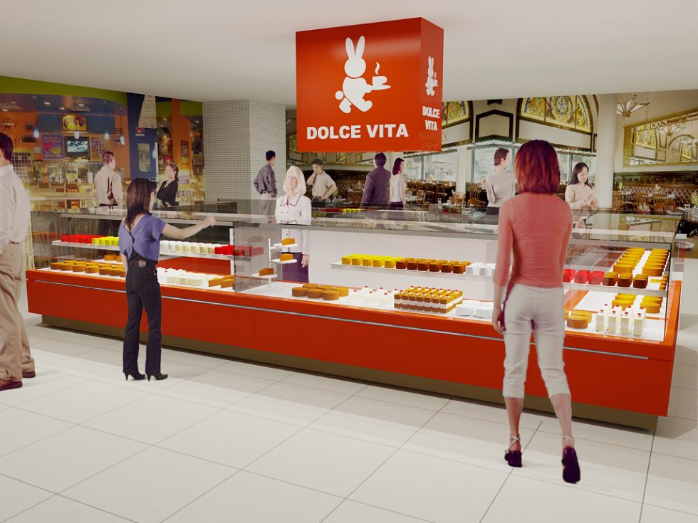 3DCGI ドルチェヴィータ デパートの地下の食品売り場 3DCGI of Dolce-Vita shop