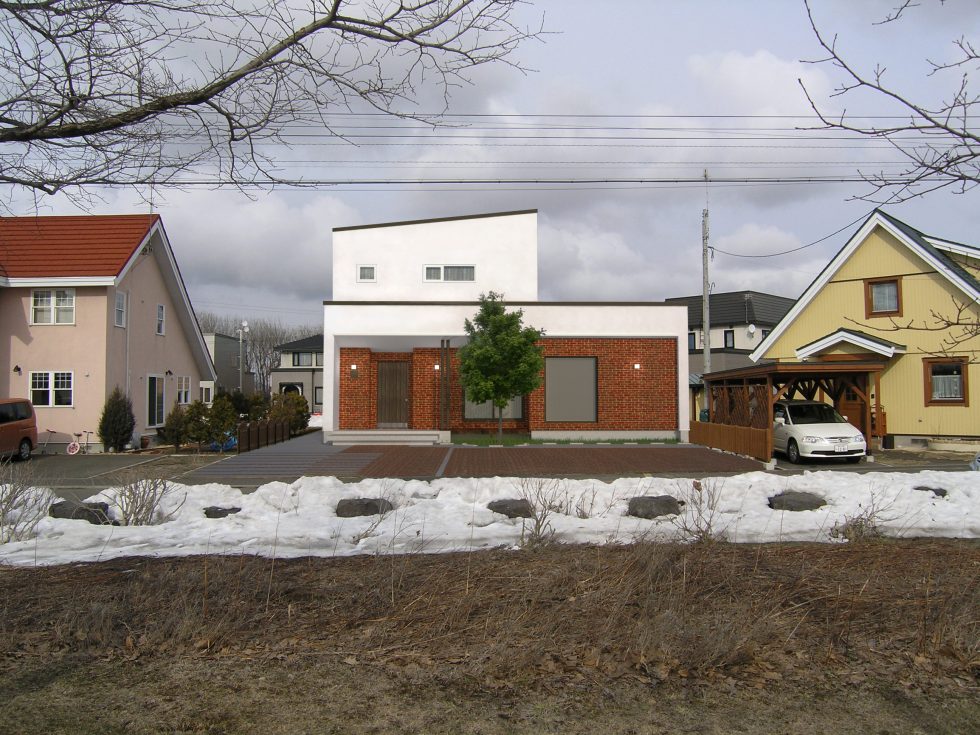 3DCGI Rendering of house in Tonden, Sapporo