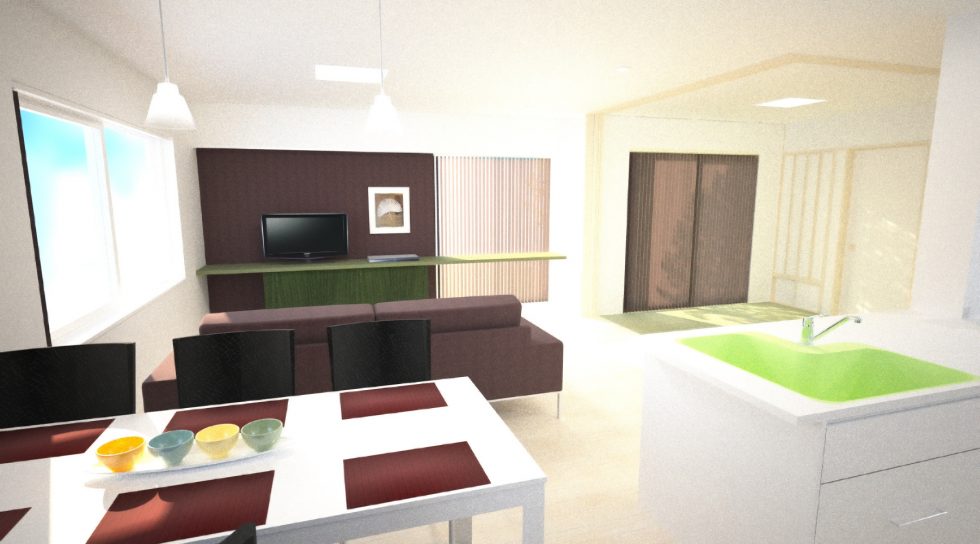 3DCGI Living Room リビングルーム 和室