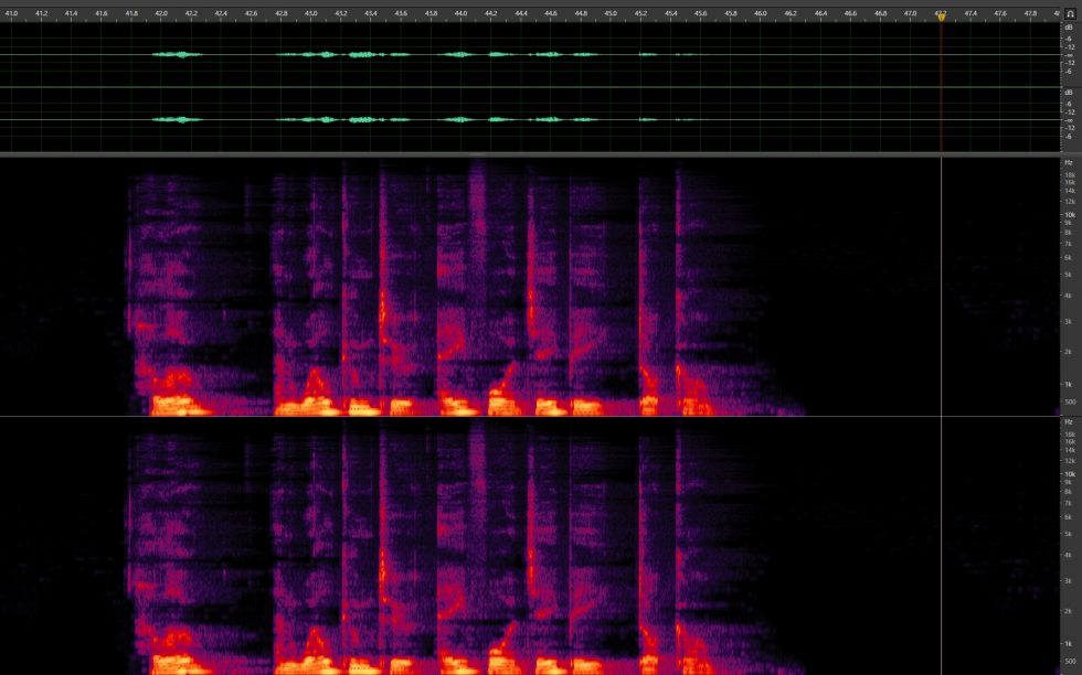 Audio file after noise removal