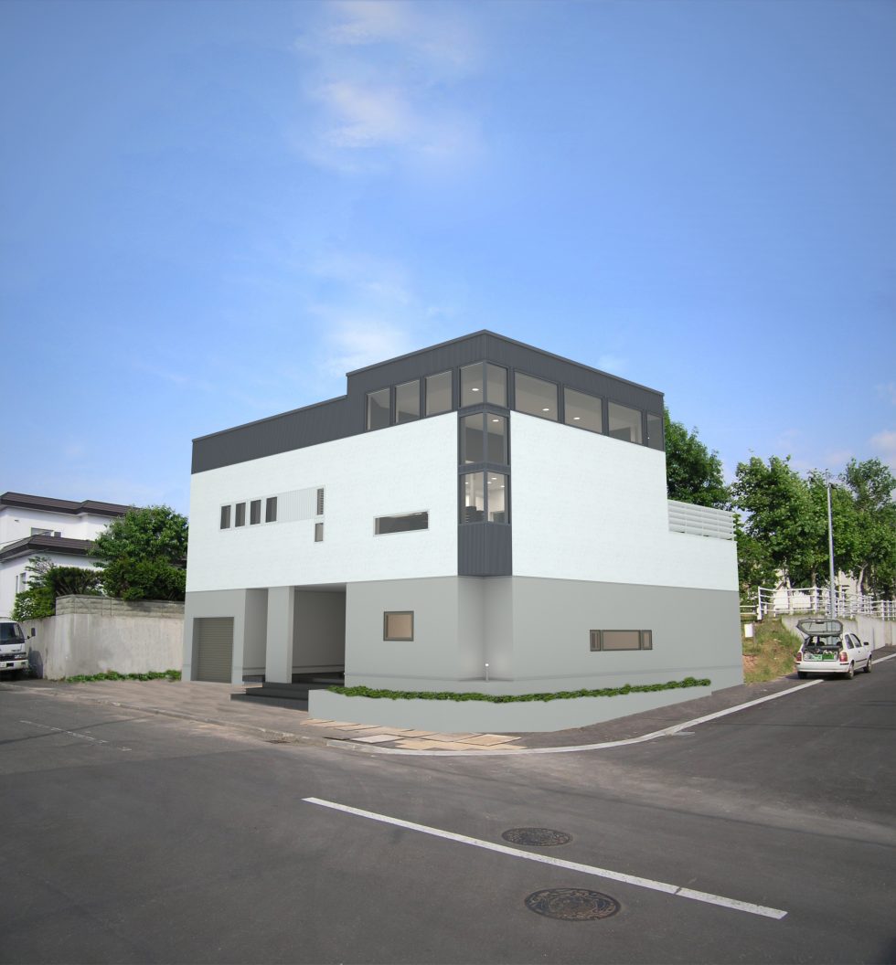 3DCGI of house in Hokkaido