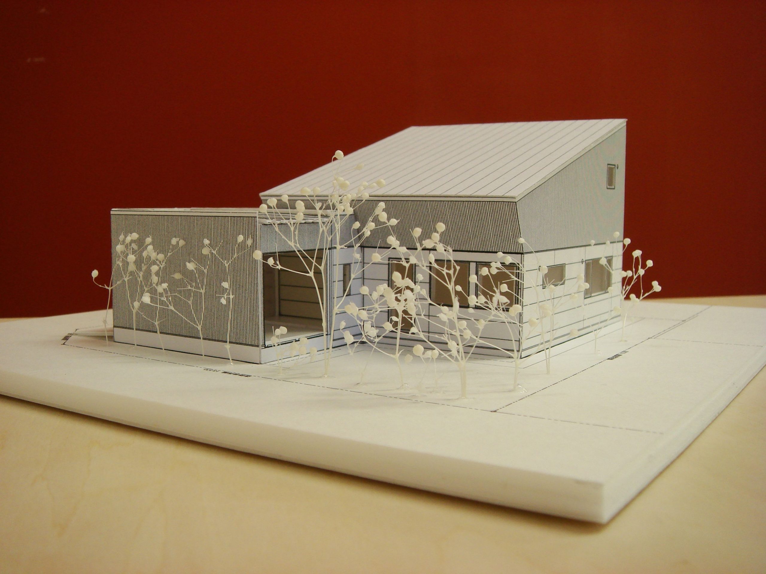 模型作成・建築模型・住宅模型 ペーパーフォームボード　後 / 左