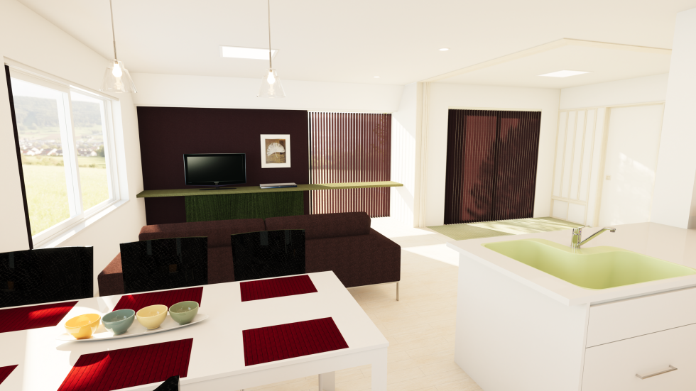 3DCGI Living Room Visualization 