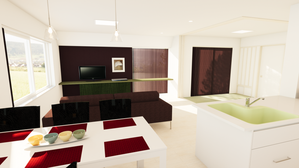 Architectural 3DCGI: We make images for you. A Japanese living room.